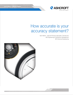 How accurate is your accuracy statement?