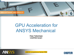 GPU Acceleration for ANSYS Mechanical