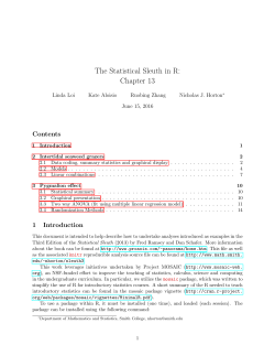 The Statistical Sleuth in R: Chapter 13