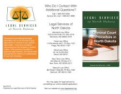 Criminal Court Procedure in North Dakota