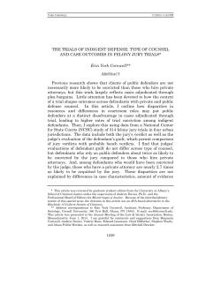 THE TRIALS OF INDIGENT DEFENSE: TYPE