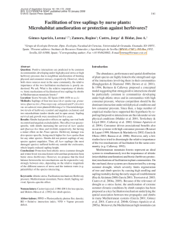 Facilitation of tree saplings by nurse plants: Microhabitat