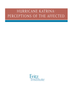 Hurricane Katrina: Perceptions of the Affected