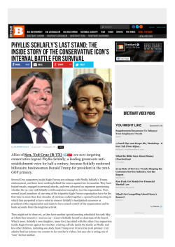 Phyllis Schlafly`s Last Stand: The Inside Story of the Conservative