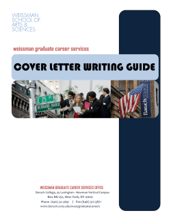COVER LETTER WRITING GUIDE
