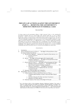 private law actions against the government (part 1) &mdash; removing the