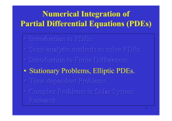 Numerical Integration of Partial Differential Equations (PDEs)