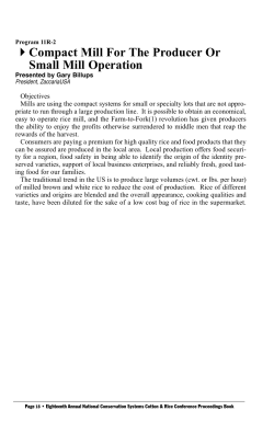 Compact Mill For The Producer Or Small Mill Operation