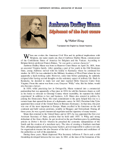 Ambrose Dudley Mann - confederate historical association of belgium