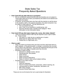State Sales Tax Frequently Asked Questions