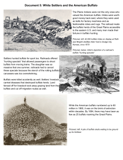 Document 5: White Settlers and the American Buffalo