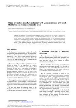 Flood protection structure detection with Lidar: examples on French