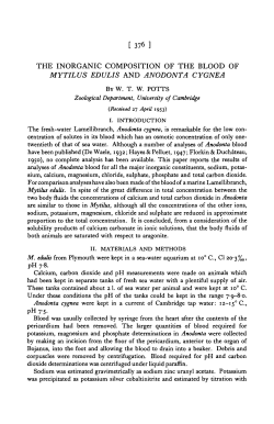 MYTILUS EDULIS AND ANODONTA CYGNEA