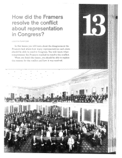 How did the Framers resolve the conflict about representation in