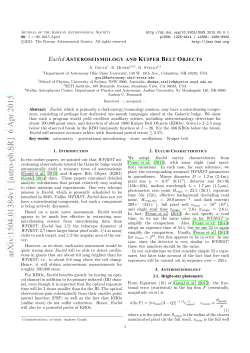 Euclid Asteroseismology and Kuiper Belt Objects
