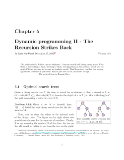 Even MORE Dynamic Programming