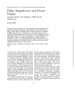 Public Magnificence and Private Display