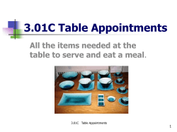 3.01C Table Appointments