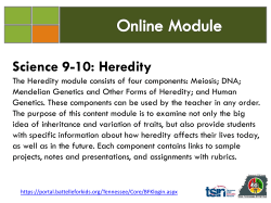 Science 9-10: Heredity