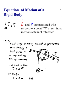 Equation of motion for a rigid body