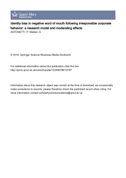 Identity bias in negative word of mouth following irresponsible