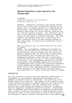 Sediment deposition in major reservoirs in the