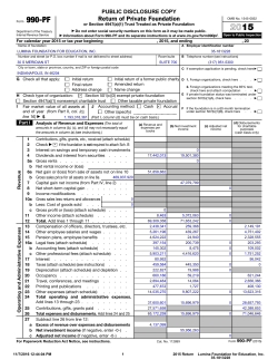 Return of Private Foundation