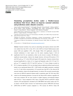Simulating precipitation decline under a Mediterranean deciduous