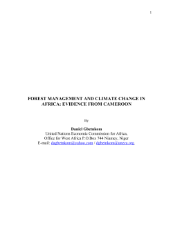 Forest management and Climate change in Africa