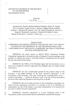 Executive is the mere inclusion of the term "executive agreement" in