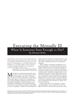 Executing the Mentally Ill