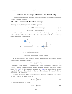 Energy Methods in Elasticity