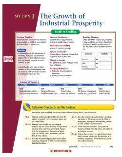 The Growth of Industrial Prosperity