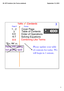Combining Like Terms Notes