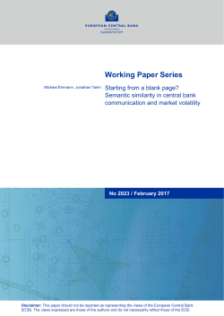 Starting from a blank page? Semantic similarity in - ECB