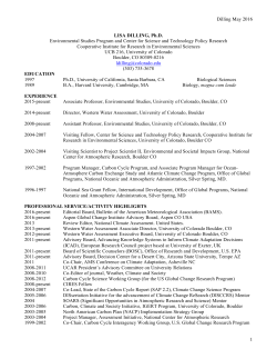 Curriculum Vitae - Center for Science and Technology Policy