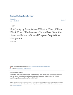 Not Guilty by Association: Why the Taint of Their "Blank Check