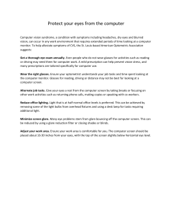 Protect your eyes from the computer