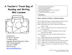 A Teacher`s Travel Bag of Reading and Writing Mini