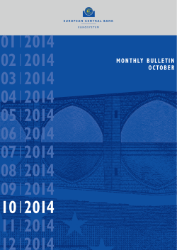 Monthly Bulletin October 2014 - ECB