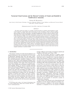 Nocturnal Cloud Systems and the Diurnal Variation