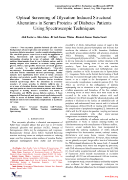 Optical Screening of Glycation Induced Structural Alterations in