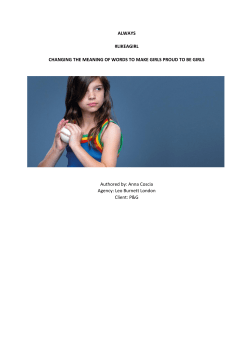 ALWAYS #LIKEAGIRL CHANGING THE MEANING OF WORDS TO