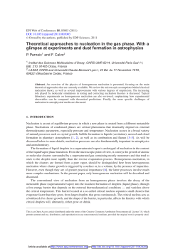 Theoretical approaches to nucleation in the gas phase. With a