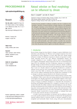 Natural selection on floral morphology can be influenced by climate