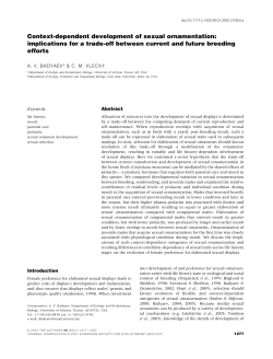 Context-dependent development of sexual ornamentation