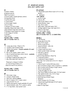 ST. BONIFACE SCHOOL 2016