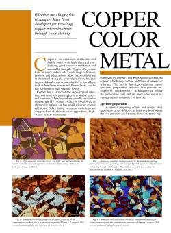 Effective metallographic techniques have been developed for