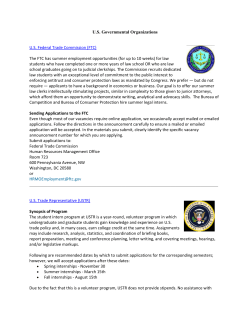 US Governmental Organizations US Federal Trade Commission (FTC)