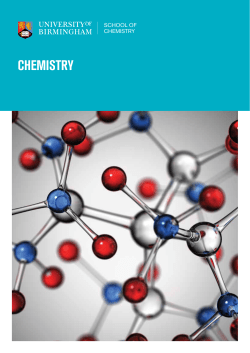 School of Chemistry undergraduate brochure